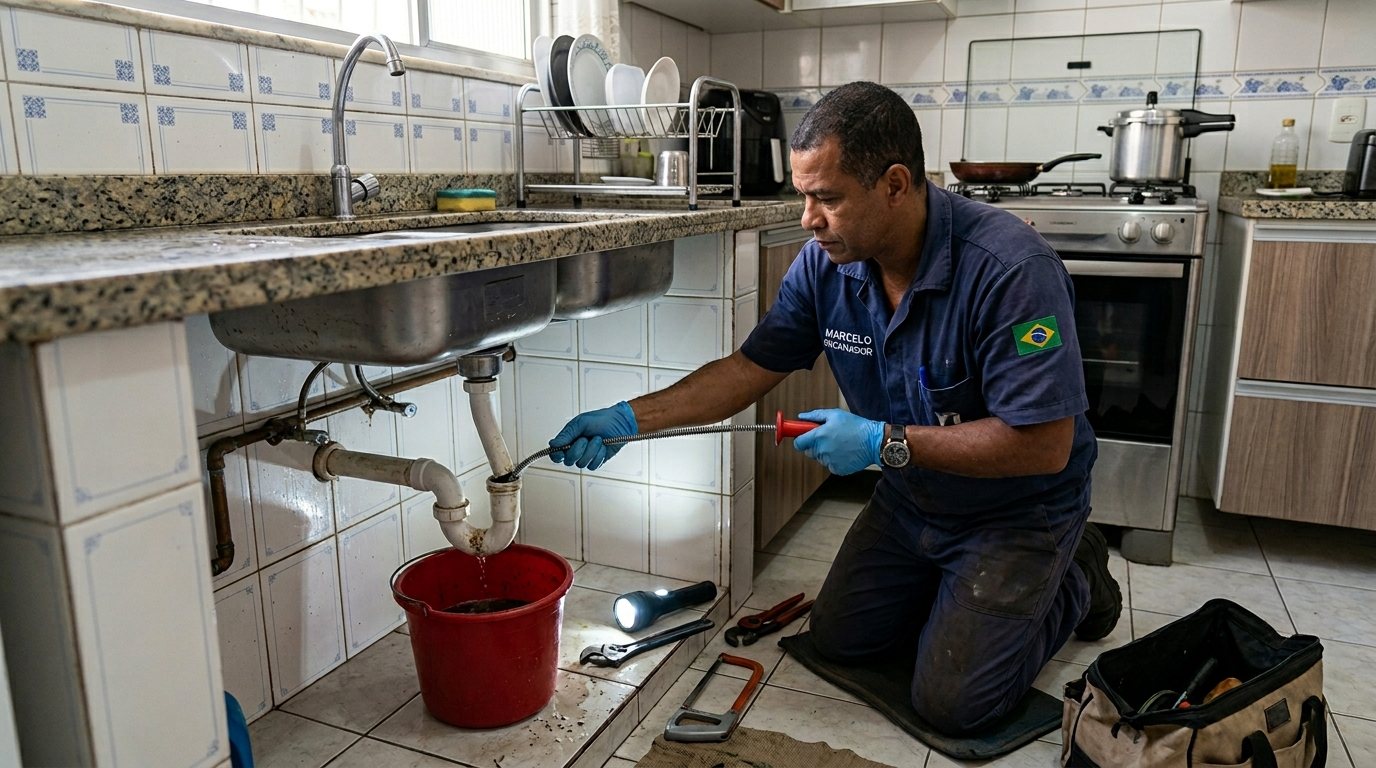 Ligação da Pia da Cozinha em Limeira‑SP